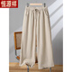 
Hengyuanxiang retro cotton and linen 2025 new cropped pants wide-leg pants for women in summer new casual pants loose casual straight pants white XL recommended 120-135Jin [Jin equals 0.5 kg]
