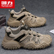 Chaussures de papa guerrière hommes polyvalents chaussures pour hommes décontractées sport chaussures de course hommes 3891 Couleur de sable / noir 44
