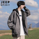 JEEP SPIRIT Jeep jacket men's fake two-piece jacket men's clothing autumn and winter casual high-end high-end sense handsome hooded men's clothing