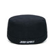 Jeep Hat Men's Fully Sealed Flat Cap Outdoor Leisure Hat Winter Solid Color Embroidered Peaked Cap Black L (56-58CM)
