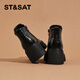 Sábado Botas Chimney Botas para mujeres Botas desnudas de otoño e invierno de otoño grueso 2025 Nuevas botas marrones de botellas cortas Boots Chelsea Short Women's Black 37