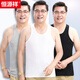 Hengyuanxiang [100% coton pur] gilet sans manches pour les hommes antibactériens d'âge moyen et âgés haies slims sportifs polyvalents sweat-shirt