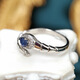 Hongtiancheng S925 sapphire snake ring birthday gift for girlfriend living mouth adjustable birthday gift for women