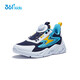 361 children's shoes Children's running shoes Four seasons for boys and girls 3-14 years old to boost technology knob running shoes Blue 34