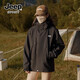 吉普（JEEP）冲锋衣羽绒服三合一男女士外套男团购情侣夹克衣服男装登山滑雪服 象牙白 [春秋款无内胆]男女同款锋衣 M (建议135-150斤）