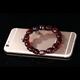 Wanjun natural amber beeswax blood amber bracelet Buddha beads bracelet wine red 3A high purification water flawless follow the shape of the road is pure medium size bead diameter about 11*14mm