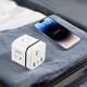 Ba Niu Multi-faceted Rubik's Cube Three-dimensional Socket Converter New National Standard Multifunctional USB Plug-in Strip to Multiple Plug-in Boards Wireless Row Plug-in Power Conversion Plug Vertical Smart Electric Plug-in Board E1 Rubik's Cube 4 Sockets Without USB Wireless
