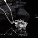 Canxian neues Design S925 Sterling Silber mit natürlicher Tansanit weißer Kristall Farbschatzkette für Frauen Hochzeit Halskette Halskette