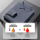 Shanshan 100% Wool New Year's Cardigan Sweater Autumn and Winter New Business Casual Top Middle-aged Soft Bottoming Sweater Men's Flower Gray (One Size Larger) 2XL 185/100A