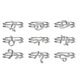 
LeMIAO (LEMIAO) S925 silver hollow double-layer twelve zodiac ring glossy simple men and women personalized movable index finger ring RS1048 [Libra - gold and white] adjustable opening
