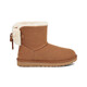 UGG秋季女士舒适时尚平底保暖迷你双蝴蝶结款休闲雪地靴 1127130 CHE | 栗色 38