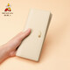 Scarecrow (MEXICAN) Women's wallet top layer cowhide multi-functional coupon wallet multi-card zipper clutch bag Mother's Day gift for mother long-white
