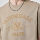 
Mark Huafei [pure cotton] short-sleeved T-shirt for men 25 spring and summer new round neck letter style embroidered comfortable breathable loose men's T-shirt 701 khaki (silhouette version) 3XL (height 185-190 weight 80-90)