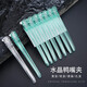 GUTCHE理发夹子 美发专用分区夹子一字无痕夹理发师专用长嘴鸭嘴夹加长 #透明款 10只