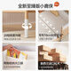 IGROW splicing bed widened crib solid wood adults can sleep on the lantern adjustable height beech bedside bed 2.0*0.8m
