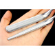 Double-sided bone file bone skeleton JZ Shanghai Golden Clock Orthopedic Equipment Medical Round-headed pointed gun-shaped file animal P14110 Bone file gun-shaped pointed sparse teeth