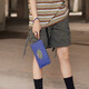 
M Square clutch mobile phone bag mini bag handbag travel debris storage data cable coin wallet card bag blue