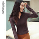 Fansheng Yoga Running Fitness Clothing für Frauen Schlankes, hüftgeschuhes kurzärztes, langärmeliges nacktes elastische Sportjacke Jacke Strickjacke FC12858 Sandelholz XL
