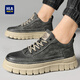 海澜之家鞋子男鞋秋冬季2025新款经典板鞋男加绒棉鞋男士休闲鞋增高马丁靴 灰色 40
