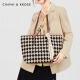 CINVAI/KROSE official website fashion bag women's bag 2025 new large capacity tote bag women's commuting shoulder bag birthday gift for women chess board milk coffee-CK women's bag for girlfriend wife practical light luxury niche high-end brand women's bag