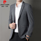 皮尔卡丹（pierre cardin）西装男春秋季新款商务休闲修身小西服中青年单西外套男两粒扣西装