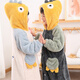 Children's pajamas autumn and winter bathrobe coral velvet lengthened to ankles thickened flannel dinosaur boys and girls home clothes small dinosaur hooded dark green thickened coral velvet 160