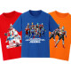 Ultraman Clothes Ultraman Boys Pure Cotton Short Sleeve T-shirt Medium Large Children Loose Casual Children's Clothes Children's Galaxy Summer 1047 Blue-Short Sleeve 140 Suggestions (50-60Jin [Jin equals 0.5 kg])