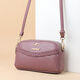 
Cool Kangaroo [KUQIDAISHU] genuine leather texture bag for women 2025 new three-layer mother soft leather bag for women bag one shoulder crossbody bag for women small shoulder bag Shiling bag light luxury style: 9923 black
