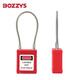 BOZZYS engineering padlock stainless steel cable safety lock 150*3.2MM energy isolation industrial cable safety lock BD-G41KD 2 keys not open
