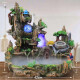 Miaoruyi Rockery Landscape Founding Water Fountain Living Room Ornements Mini Small Fish Tank Water Wheel Circulation Aaute alpine Bonsai Opening Gift 866 # Foggy Style