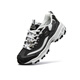 SKECHERS CLASSIC RETRO Diamond Panda Schuhe Freizeitschuhe Frauen dicker Sohle erhöhte weiße Schuhe 12241 Schwarz/Weiß/Bkw 39