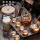 Good Kiln Light Luxury 360 Degree Rotating Xiaoyao Glass Tea Set Home Teapot Kung Fu Teacup Small Office Tea Transparent Xiaoyao Pot-360 Degree Rotation
