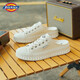 Zapatos para hombres de dickies zapatos de lona zapatos de verano transpirables y versátiles zapatos blancos hombres y mujeres zapatos de parejas un pie flojo zapatillas beige 40