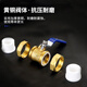 Deqi PPR ball valve double union hot melt ppr valve water pipe accessories Jingcang 4 points DN20 (brass yellow)