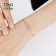 TTMIX platinum bracelet for women pt950 round beads double platinum bracelet romantic birthday gift for girlfriend 3.3-3.5g 16+2cm