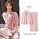 Pajamas para mujeres mangas largas de algodón puro de primavera y otoño de la mujer 2022 Las nuevas mujeres de algodón pueden usar ropa de verano en el hogar W12811 L [Adecuado para 100-120jin [Jin equivale a 0.5 kg]] [suave y cómodo]