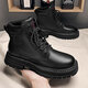 Neun Zoll sonnige Männerschuhe, Herren-Martin-Stiefel, High Top Herrenschuhe, modische Herrenstiefel, Arbeitsstiefel, Herren-Mid-Top-Trendschuhe, Retro-Lederstiefel, Nicht-Schlupf-Wanderstiefel, M1 Black 40