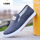 Spring and summer tendon-soled canvas shoes, wear-resistant old Beijing cloth shoes, men's Korean style trendy sneakers, one-legged men's shoes ff06 gray 43