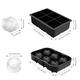 Aseblarm Ice Cube Mold Food Grade Ice Cube Whiskey Ice Puck Ice Cube Mold Maker Large Refrigerator Cube Ice Box Food Grade 6 Holes 6 Squares Combination Pack