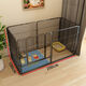 Pet supplies dog cages, dog fences, home indoor medium and large dog cages, outdoor pet fences, free black free little yellow duck + pet sleeping pad, 1 piece 20*20*20 without doors