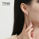 TTMIX cross platinum earrings pt950 fashionable simple platinum earrings for men and women 3.0-3.2g