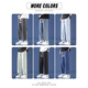 Foss Phil light blue jeans men's summer thin nine-point loose trendy brand sports and casual straight wide-leg pants trendy brand 718-K829 retro blue 2XL [Recommended 160-175Jin [Jin equals 0.5 kg]]