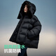 Bosideng puff down jacket for women winter 90 velvet thickened removable hood loose short fashion lazy style jacket