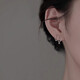Qi Xiaomi Pure 999 Pure Silver Ear Hole Earrings Women's Earrings 2025 New Earrings for Sleeping No-Removal Ear Bone Nails Earrings 999 Silver Single Round Bead Earrings (Two Prices)
