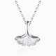 Pt.Charm platinum pendant for women pt950 personalized and creative ginkgo leaf platinum pendant with silver clavicle chain for Valentine's Day for girlfriend, ready stock 2.0-2.1g