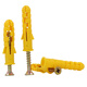 Hasdick Beijing warehouse delivery small yellow croaker plastic expansion tube expansion screw rubber plug bolt expansion plug self-tapping screw set 6*80mm 100 sets