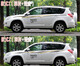 Tujunda is suitable for 09-21 Toyota RAV4 car stickers, special body waistline stickers, modified decals, color strip decoration, full set (dark gray)