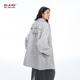BJHG ne se soucie pas des conséquences, petite veste de style parfumé pour le manteau de laine de laine Tweed pour hommes pour hommes pour la couche de finition de mi-longueur pour femmes, Charcoal Black L