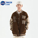 Taozilang high-end trendy joy PCMY American retro national trend hip-hop trendy brand loose couple woolen baseball uniform jacket men white M