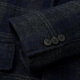 
HAZZYS men's winter mid-length woolen jacket wool blended plaid coat men's ABSZH0BDH31 Navy NV L (175/96A 48)